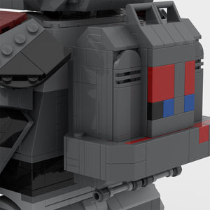 Rear view of MOC-Hunter from the Bad Batch buildable figures series backpack built with LEGO® bricks.