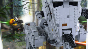 Custom AT-ST Display Case by BrixBox — Designed for Brick Wars MOC