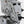 Close-up of a AT-ST of a spacecraft made from LEGO® bricks on a white background.