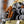 Close-up of the Kintan Strider Speeder Bike engines, built with LEGO® bricks on a blurred background. 