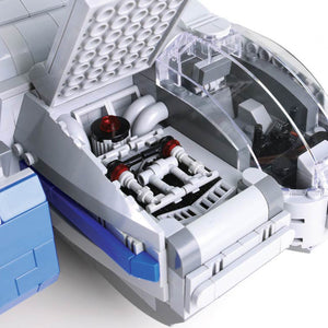 Open engine details of pilot's cockpit. 