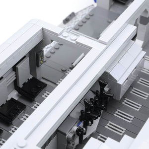 Top level view showing armory and seating for minifigures.