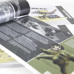 Open instruction manual of the Kintan Strider Speeder Bike with illustrations and an article called Anatomy of a design. 