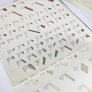 Open Instruction manual for the Kintan Strider Speeder Bike which is flipped to the part list showing all the colors and pieces and part numbers needed to build the MOC using LEGO® bricks. 