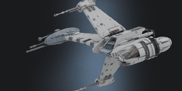 B-Wing Starfighter MOC from Star Wars made of LEGO Bricks. 
