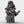 Front view of MOC-Hunter from the Bad Batch buildable figures series facing right and holding knives build with LEGO® bricks. 